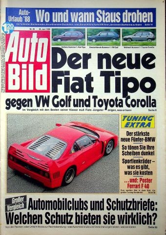 Auto bild 1988 tips - auto, 25/1988